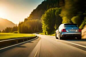 il nuovo mercedes-benz gt è un' auto per il strada. ai-generato foto