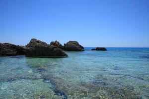 spiaggia di kedrodasos creta isola laguna blu campeggio costa acque cristalline foto