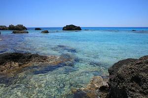 spiaggia di kedrodasos creta isola laguna blu campeggio costa acque cristalline foto