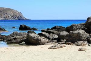 spiaggia di kedrodasos creta isola grecia laguna blu acque cristalline coralli foto
