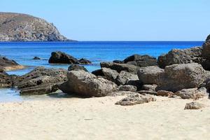 laguna blu kedrodasos spiaggia isola di creta sabbia rossa acque sfondo foto