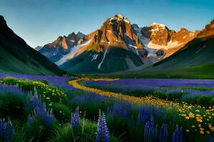 il fiori di il valle. ai-generato foto