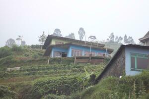 case su il versante di un' fenditura montagna nel Indonesia foto