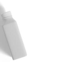 plastica bottiglia bianca colore e solido struttura interpretazione 3d illustrazione foto