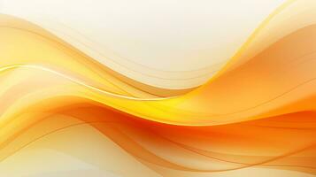 arancia e giallo astratto onda sfondo ai generativo foto