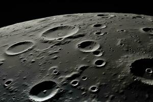un' foto di il Luna sbalorditivo superficie ai generativo