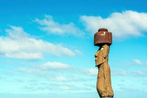 il antico moai su Pasqua isola di chile foto