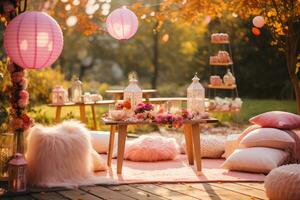 popolare florals incontrare pinkcore fascino - ai generato foto