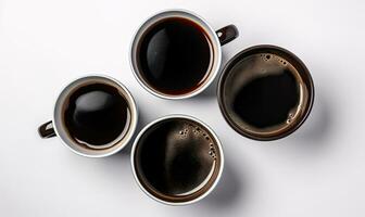 un' caldo tazza di nero caffè nel il mattina. la creazione di utilizzando generativo ai utensili foto