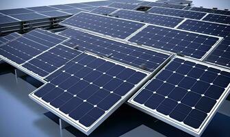 solare pannelli e fotovoltaico moduli supporto verde energia la creazione di utilizzando generativo ai utensili foto