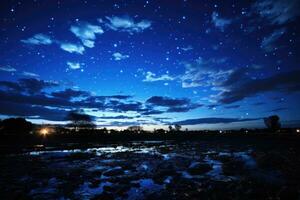 cielo a notte situazione ai generato foto