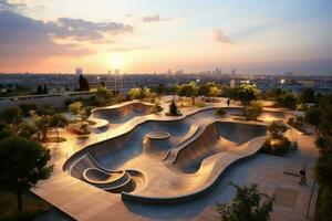 situazione su Skate park arena nel il città ai generato foto