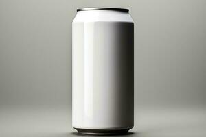 bevanda può è un' metallo contenitore progettato per hold un' liquido ai generato foto