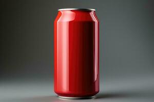 bevanda può è un' metallo contenitore progettato per hold un' liquido ai generato foto