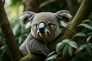 koala nel un' albero. sfondo. ai generativo professionista foto