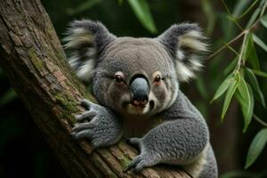 koala nel un' albero. sfondo. ai generativo professionista foto