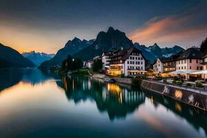 il cittadina di Altenburg, Svizzera. ai-generato foto