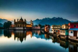 il d'oro tempio, amritsar, India. ai-generato foto