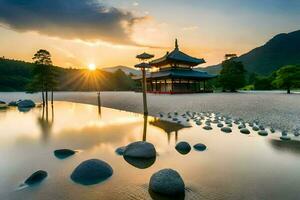 il tempio di il Budda nel kyoto, Giappone. ai-generato foto