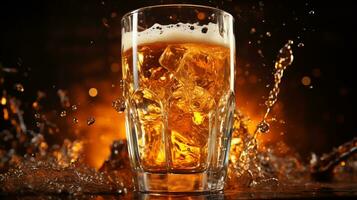 sfondo di birra bevanda nel bicchiere foto
