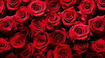 rosso Rose sfondo per decorazione. generativo ai foto