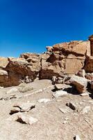 erba buenas archeologico luogo - chile. grotta dipinti - atacama deserto. san pedro de atacama. foto