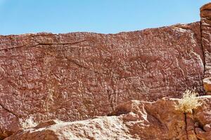 erba buenas archeologico luogo - chile. grotta dipinti - atacama deserto. san pedro de atacama. foto