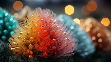 multicolore piume decorare celebrazioni e vacanze, leggero sfondo ai generato. foto