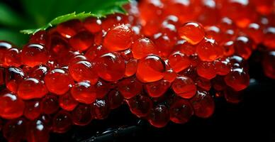 rosso caviale, fresco frutti di mare - ai generato Immagine foto