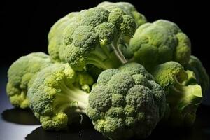 fotografie di broccoli nel interno foto studio ai generato