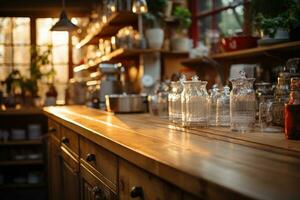 accogliente mattina situazione nel il cucina ai generato foto