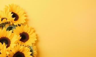 girasoli trasudante vitalità e la gioia. ai generativo foto