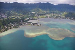 ripresa aerea di oahu hawaii foto