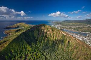 ripresa aerea di oahu hawaii foto
