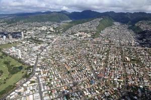 ripresa aerea di oahu hawaii foto