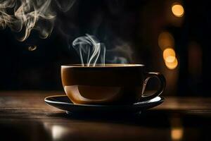 un' tazza di caffè è un' simbolo di il mattina, ma esso può anche essere un' simbolo di. ai-generato foto