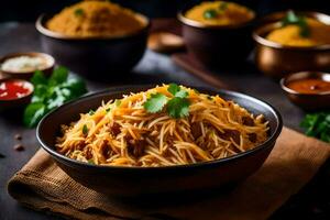 indiano cibo ricette per il settimana. ai-generato foto