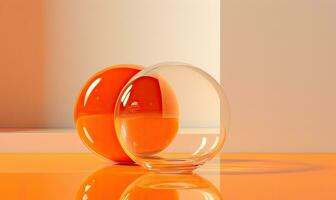 vivace arancia bicchiere morfismo design. ai generativo foto