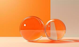 vivace arancia bicchiere morfismo design. ai generativo foto