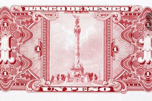 statua di indipendenza a partire dal vecchio messicano i soldi foto