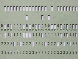 scheda perforata verde per la programmazione foto