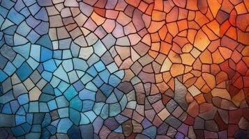 un' colorato mosaico HD struttura sfondo altamente dettagliato ai generativo foto