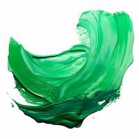 liscio spazzola con colpi di olio dipingere, verde dipingere. ai generativo foto