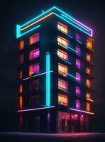 neon edificio design foto