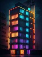 neon edificio design foto