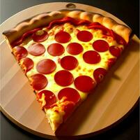 Pizza, italiano tradizionale veloce cibo e pronto per mangiare concetto. ai generativo foto