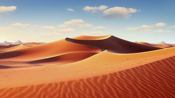 deserto con magico sabbie e dune come ispirazione per esotico avventure nel asciutto climi. ai generato. foto