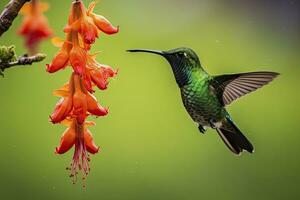 colibrì nel costa rica. ai generato. foto