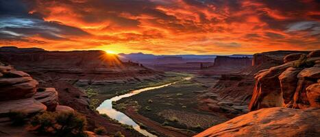 Alba nel moab Utah , generato di ai foto