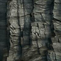 nero buio scogliera roccia struttura , generato di ai foto